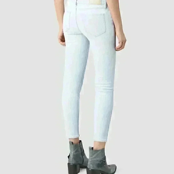 NWT All Saints Mast Cropped Light Wash Jeans - Picture 2 of 7